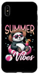 Coque pour iPhone XS Max Flotteur de natation panda amusant Summer Vibes Beach Lovers