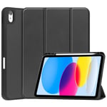 Trolsk Tri-fold Stand Cover (iPad 10,9 (2022)) - Musta