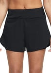 NIKE DX6022-010 W NK Bliss DF MR 3IN 2N1 Short Shorts Women's Black/Reflective Silv Size XL