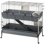 Ferplast - rabbit 120 double Cage à lapin à deux étages, support inclus. Variante rabbit 120 double - Mesures: 118 x 58 x h 117 cm -