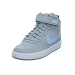 Nike Court Borough Mid 2 EP GS, Chaussure de Piste d'athlétisme Mixte, Wolf Grey/Celestine Blue/White, 37.5 EU