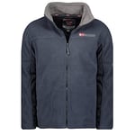 Geographical Norway TAMAZONIE Men - Polaire Homme Chaude Epaisse Fermeture Zip - Veste Sweats Hiver Chaud Hommes Doux - Sweat Doublure Longues Manches - Pull Confort Outdoor Marine XL