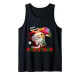 Funny Santa Resting Just Waiting for Christmas Tank Top