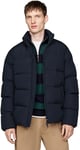 Tommy Hilfiger Men’s Down Puffer Jacket with Pockets, Blue (Desert Sky), L