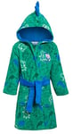 Peppa Pig Boys George Pig Dressing Gown Kids Dino Bathrobe Hooded Fleece House Coat Robe Green 18-24 Months