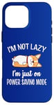 Coque pour iPhone 16 Pro Max Funny Kawaii Power Saving Pembroke Welsh Corgi Dog Lover