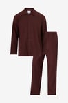 Calvin Klein - Pyjamas L/S Button Down Pant Set - Brun