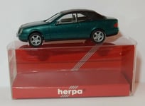 HERPA HO 1/87 MERCEDES CLK ROADSTER CABRIOLET FERME VERT FONCE IN BOX #032582