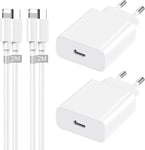 4-Pack Chargeur Rapide Iphone Avec Câble Lightning 2m Charge Rapide Pour Iphone 14 13 12 11 Pro Max/Mini/Xr/8, 25w Chargeur Usb C Rapide Prise Chargeur Iphone Usb C Adaptateur Secteur Chargeur Type C