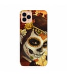 Coque Iphone 11 PRO MAX mort 33 calavera mexicaine fleur or