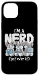 Coque pour iPhone 14 Plus Bunny I'm A Nerd Get Over It Nerdy Geek Rabbit Reading Gamer