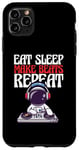 Coque pour iPhone 11 Pro Max Producteur de musique Beatmaker Eat Sleep Make Beats Repeat