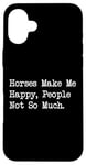 Coque pour iPhone 16 Plus My Horse Is My Spirit Animal Vêtements équestres amusants