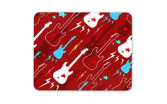 Funky Red Guitar Mouse Mat Pad - Electric Guitars Music Fun Gift Computer #13133