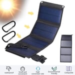 20W Chargeur Solaire Randonnée Portable Panneau Solaire Pliable IPX5 Étanche pour Smartphone Tablette Powerbank Sport Camping Voyage