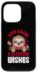 iPhone 13 Pro Love Kisses Valentine Wishes Sloth Valentine's Day Couple Case