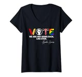 Womens Kamala-We Are Not Going Back Like Ever Feminist Human Rights V-Neck T-Shirt