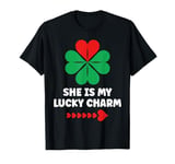 She's My Lucky Charm Saint Valentine's Day Matching Couple T-Shirt