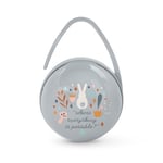 Suavinex, Boîte à Tétine Duo avec Capacité pour 2 Sucettes. Pochette pour Sucettes, Boîte à Sucette avec Anse Flexible, Étui Sucette, pour Bébés +0 Mois, Wonderland Bleu