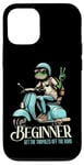 Coque pour iPhone 12/12 Pro Trottinette Frog Novice Rider E-Scooter Cyclomoteur Grenouille