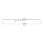 Thomas Sabo Women Anklet Heart 925 Sterling Silver AK0007-051-14-L27v