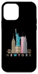 Coque pour iPhone 12 mini New York City Skyline Statue de la Liberté