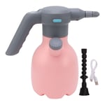 Pulv&eacute;risateur &eacute;lectrique de jardin, aliment&eacute; par batterie rechargeable de 1,5 L, arrosage automatique, brumisateur de plantes portable pour l'ext&eacute;rieur, rose avec buse pivotante