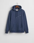 Gant Mens Regular Fit Shield Logo Pullover Hoodie - Dark Blue - Size 2XL