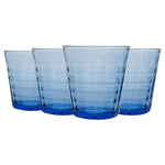 Duralex Prisme Glass Juice Water Tumblers Glasses Set Blue 275ml x8