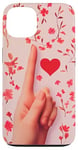 Coque pour iPhone 13 Kpop Finger Heart Gesture - Accessoire de mode coréen tendance