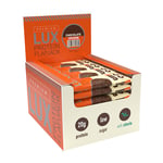 LUX 20g High Protein Flapjacks - Chocolate Orange - Best Oat Snack Bar - 24 Pack