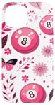 iPhone 15 Retro Pink Lucky Disco 8 Ball For Women Case