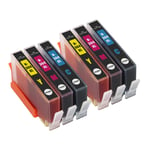 6 C/M/Y Ink Cartridges for HP Photosmart 5510 5510e 5512 5514 5515 5520 5522