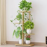 Zstar Étagère à fleurs à 4 niveaux - Support pour plantes - Support pour plantes - En métal - Escalier pour plantes - Étagère sur pied pour intérieur - Décoration de jardin et balcon - Doré