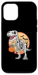 Coque pour iPhone 12/12 Pro T-Rex Mummy Citrouille Dino Trick Treat Halloween