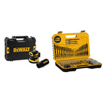 DEWALT Ponceuse Excentrique XR 18V 125mm Brushless - Appareil Électrique Sans Fil - Régulateur de Vitesse & Coffret de 100 Pièces de Perçage et Vissage Haute Performance - DT71563-QZ