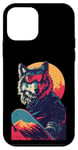 Coque pour iPhone 12 mini Animaux en snowboard- Le loup sur un snowboard