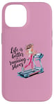 Coque pour iPhone 14 Life is Better in Running Shoes Gym Workout Tapis de course