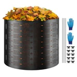 VEVOR Composteur de Jardin 1000 L Bac à Compost Extérieur Extensible en PEHD Diamètre 106,68 cm​​ Facile à Installer Grande Capacité pour Collecte des Feuilles Compostage Création Rapide Sol Fertile