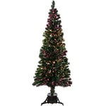 WeRChristmas 7 ft Pre-Lit Fibre Optic Christmas Tree, Green