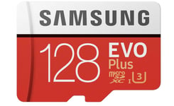 Samsung Evo Plus Carte mémoire Micro SD SDXC Classe 10 128 Go U3 100 Mo/S (MB-MC128HA APC) sans l'emballage (en vrac)