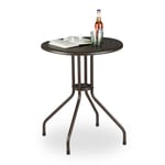 Relaxdays Table Ronde De Jardin Table De Terrasse Table De Balcon Table De Bistrot Petit