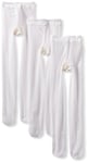 Jefferies Socks Girls 2-6X Jr Miss Pantyhose Tights 3 Pair Pack, White, 4-6 Years