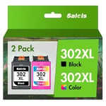 Salols 302XL Ink Cartridges Black and Colour Replacement for HP 302 Ink Cartridges Combo Pack 302 XL for HP DeskJet 3630 3636 1110 2130 Envy 4520 4523 4524 4527 Officejet 3830 3831 3835 5230 4650