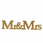 GOLD Mr & Mrs Wooden Freestanding Wedding Decoration Sign Gift Present (PP638)