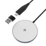 Chargeur Induction Rapide Compatible avec MagSafe, 15W Magnétique sans Fil Charger pour iPhone 15/14/13/12 Series et AirPods, Gris