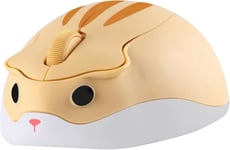 Souris Sans Fil Souris Hamster De Dessin Animé Souris Portable 2.4GHz 1200DPI Optique Sans Fil avec Récepteur USB Souris Compacte et Silencieuse Pour Ordinateur PC Mac Cadeau Pour Les Enfants, Jaune