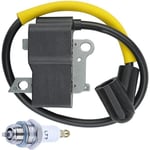 Tändspole med tändstift kompatibel med Husqvarna 51 55 61 66 261 223L 223R 323R 323L 323RJ 325RJ TRIMME REPLACE 537418701