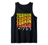 Turkin 9 To 5 Groovy Thanksgiving Turkey Turkin 9-5 Women Tank Top