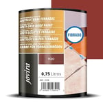 JOVIRA PINTURAS Peinture Anti-Infiltrations Fibrée pour la réparation et étanchéité de toitures. Peinture élastique imperméable anti-fuites & anti-fissures. (750 Millilitres, Rouge)